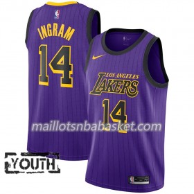 Maillot Enfant Los Angeles Lakers Brandon Ingram 14 2018-19 Nike City Edition Pourpre Swingman